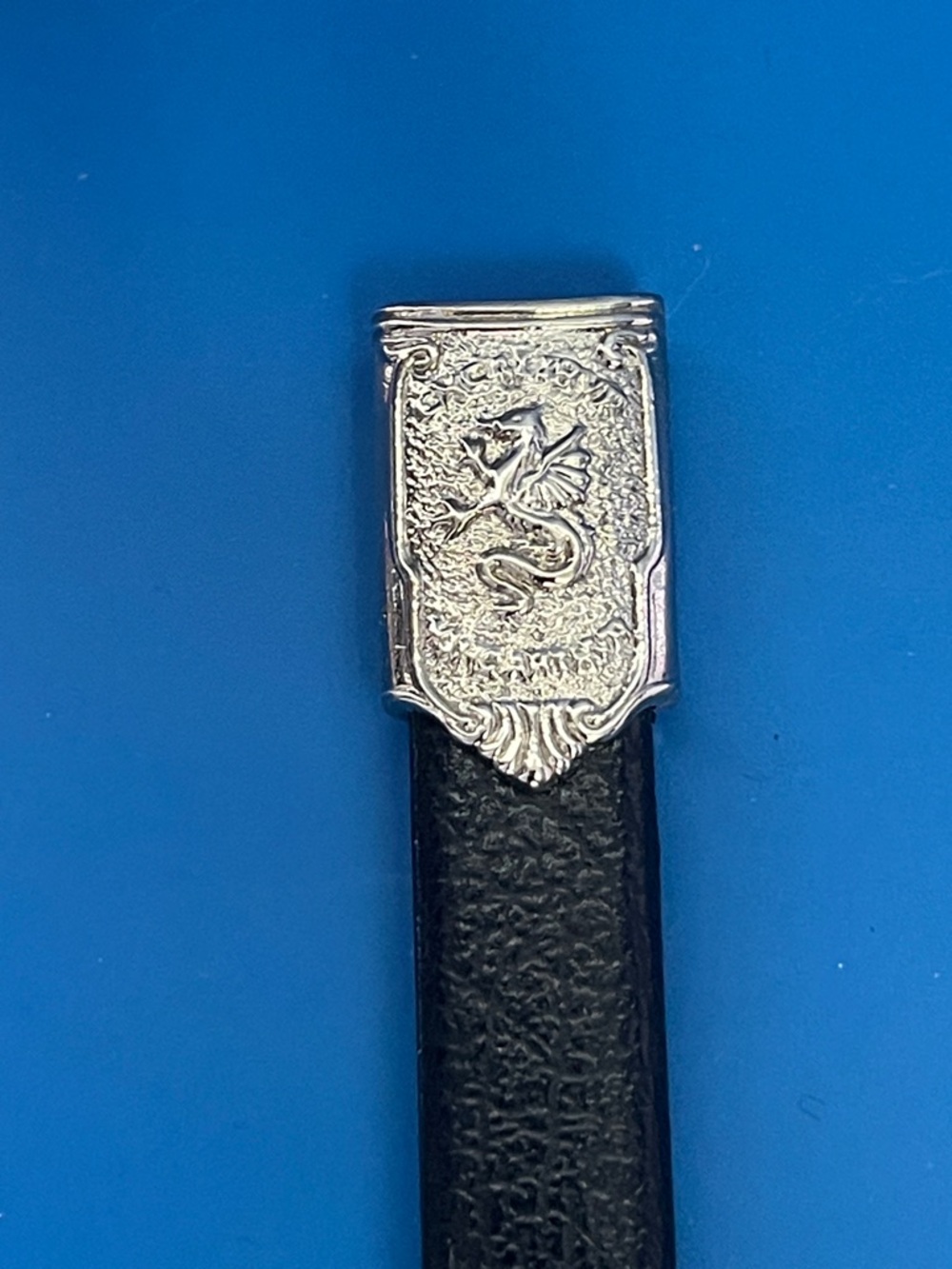 Decorative Miniature Excalibur Letter Opener in Black and Silver - Picture 4 of 5